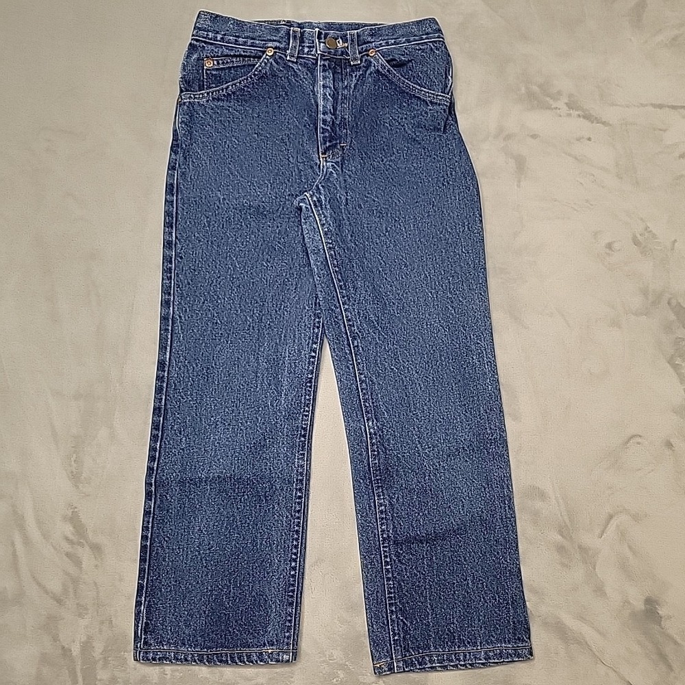 VTG Lee Jeans Mens 25x23 Blue Riders Straight Leg Denim Workwear